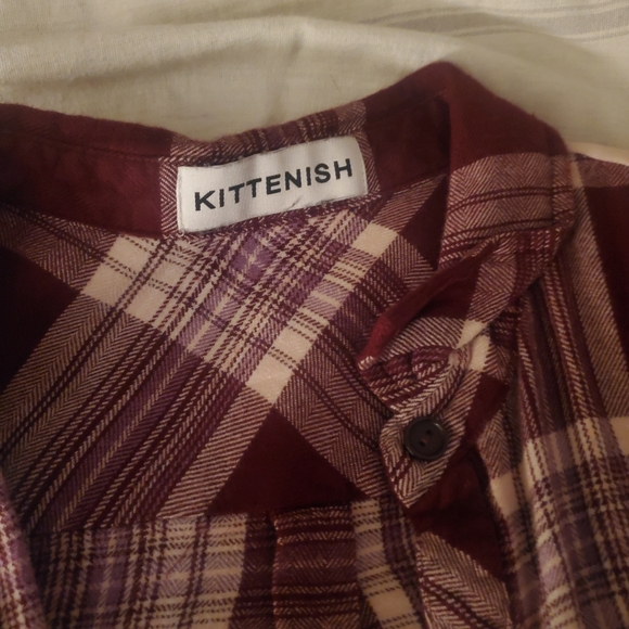 KITTENISH PLAID TOP - Picture 2 of 3